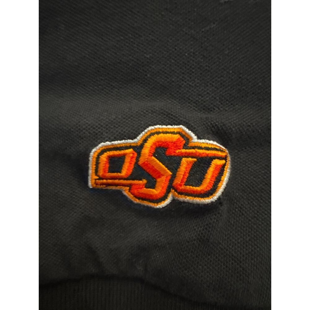 Southern Tide Skipjack Black Short Sleeve OSU Oklahoma State Football Polo L - Picture 4 of 4